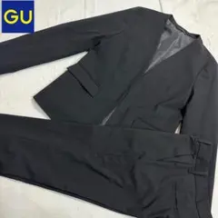 GU ジーユー　レディース　ノーカラー　パンツスーツ　セットアップ　M