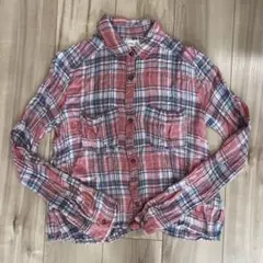 アバクロ　レディース長袖チェックシャツXS