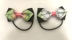 鬼滅柄風　リボンヘアゴム