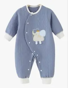新品　ベビー服 ロンパース 新生児服 綿前開き 長袖 66cm(3-6ヶ月)