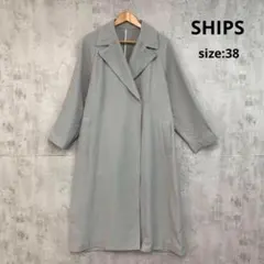 SHIPS オーバー トレンチ コート 38 オリーブ シップス レディース .のサムネイル