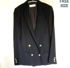 未使用級 ジャーナルスタンダード ダブル 紺ブレ 人気 ゴールド金具 春秋冬 毛 未使用級 ジャーナルスタンダード ダブル 紺ブレ 人気 ゴールド金具 春