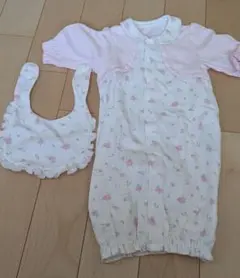 メゾピアノ 花柄ロンパース 50-70cm