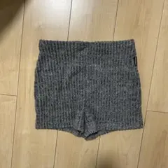 リブニットショートパンツ