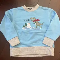 110サイズ クレードスコープklädkåp 恐竜刺繍 トレーナー 雪だるま
