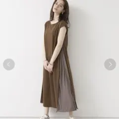 美品　collex ワンピース　ロング丈　異素材のサムネイル