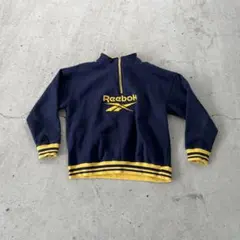 【Reebok】ハーフジップスウェット 裏起毛 ネイビー