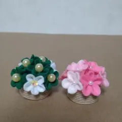 雛飾り用ミニ小物　桜と橘　ハンドメイド
