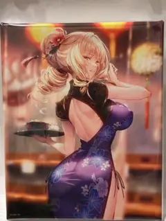 はにかみチャイナコラボカフェ限定 キャンバスアート 鐘堂英麗奈