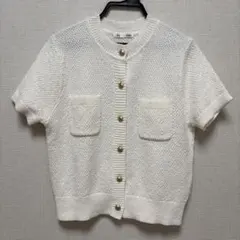 美品　GU メタルボタンカーディガン　半袖のサムネイル