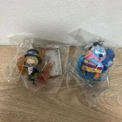 ワンピース フィギュアキーホルダー vol.5 サボ・ジンベイ　2個セット