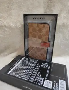 F05)COACH 手帳型ケース iPhone 12/12 Pro 用ブラウン - メルカリ