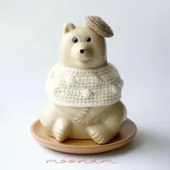 しろくま貯金箱 クリスマス ミナペルホネン タンバリン リース付きつけ