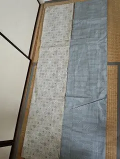 青系幾何学模様着物セット 未使用 2点