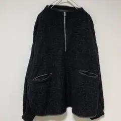 CYNICAL ハーフジップ　薄手　ボア　カットソー