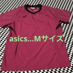 asics ゴルフウェア　ナイロンジャケット　プルオーバー　半袖　ワインカラー系のサムネイル
