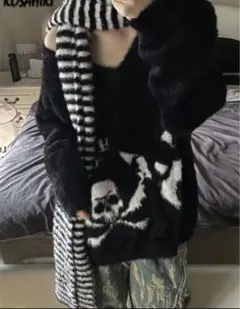 Y2K パンク フェアリーグランジ ドクロニット