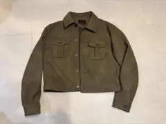 フェイクレザー クロップド丈ジャケット ZARA XL