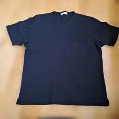 LANCEL メンズ Vネック Tシャツ ブラック ポケット付 Lのサムネイル