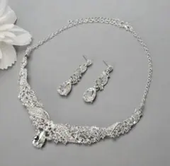 ブライダル ネックレス ピアス セット