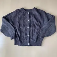 マジェスティックレゴン　ケーブルニットカーディガン　茶色　フリーサイズ　トップス