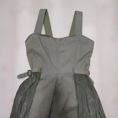 Chico カーキ ロングスカート キャミワンピース