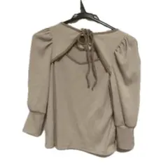 バックリボン　カットソー　イング　ベージュピンク