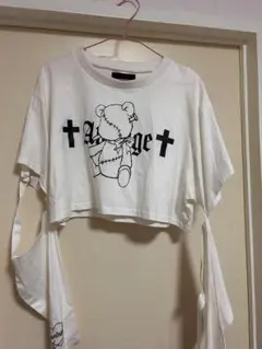 Amilige 熊プリント クロス Tシャツ