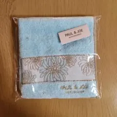 PAUL & JOE 花柄タオルハンカチ ブルー