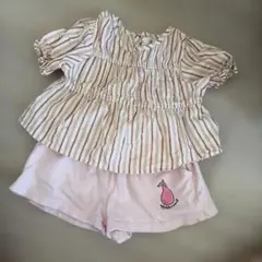 ZARA ストライプブラウス ショートパンツ セットのサムネイル