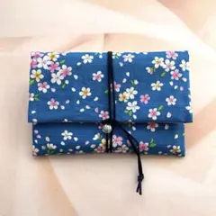 御朱印帳ケース/青空に咲く桜/大判2冊用/ハンドメイド