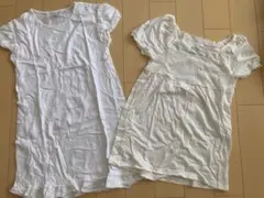 ZARA、GAP140 白ワンピースとトップスセット