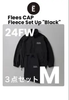 24FW ennoyポーラテックフリースセットアップM＋キャップ黒３点セット