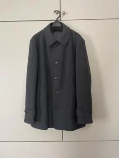 ウール 混グレー ピーコート