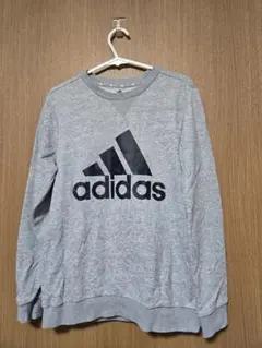 adidas アディダス トレーナー 150 グレー ビッグロゴ スウェット