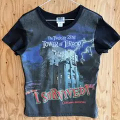90s Disney タワーオブテラー グロウスカルムーンT ビンテージ M墨黒