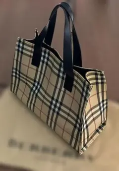 【定番人気】BURBERRY バーバリー トートバッグ ノバチェック柄 A4可