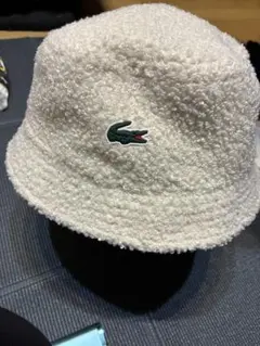 LACOSTE バケットハット ホワイト ネイビー