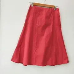 ​ホコモモラ デ シビラ 膝丈スカート 赤 40 L コットン フレア 美品のサムネイル
