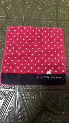 kate spade new york ドット　ウサギアップリケタオルハンカチ