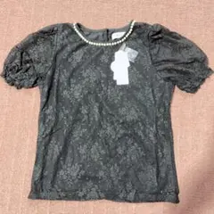 AnkRauge ブラック 半袖 レース トップス M