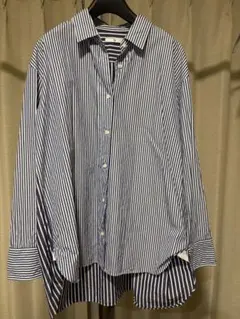 【ユニクロ】ユニクロ＋J スーピマコットンストライプ長袖シャツ　XLサイズ
