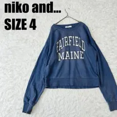 niko and… スウェット トレーナー ロゴ プリント ブルー 4【72】