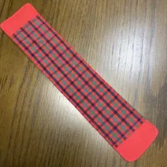 水筒肩紐カバー　ファミリア風チェック赤② ハンドメイド