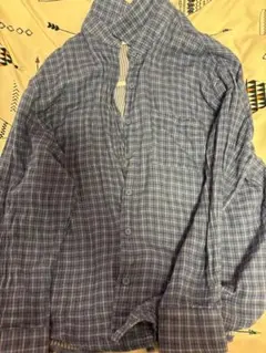 青系チェック Mサイズ 長袖シャツ