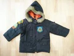 【サイズ 95】アウター フード付き フード取外し可 カーキ ダウン風ジャケット