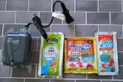 GEXイーエアー　エアポンプ　カルキ抜き、バクテリア、餌のサンプル品のサムネイル