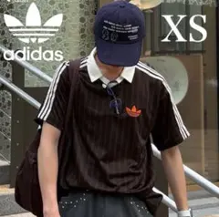 新品　男XS 女M】アディダス　フットボールジャージ Tシャツ 半袖　ブラウン
