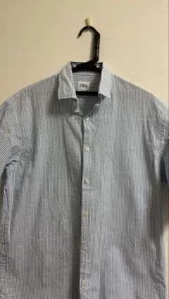 ZARA リラックスフィット ストライプシャツ M