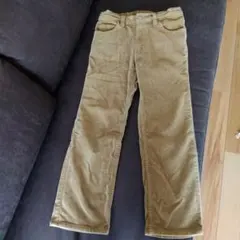 コーデュロイ　あったか　ストレートパンツ　120
